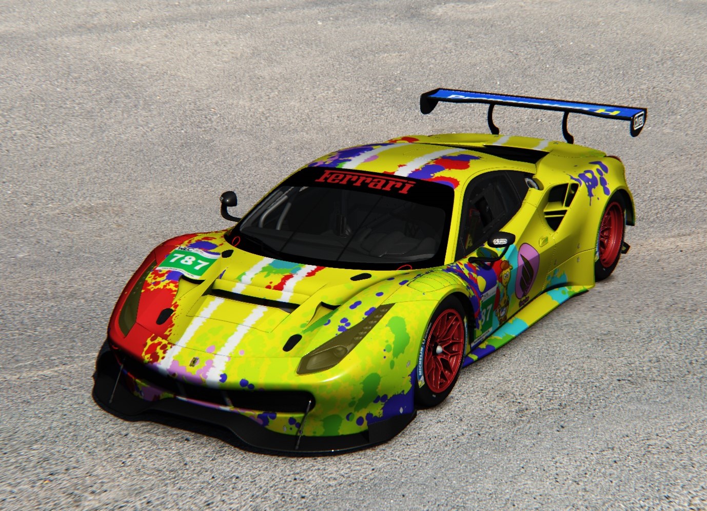 acrl_Ferrari 488 GTE, skin ACRL_S18_4_temefefe