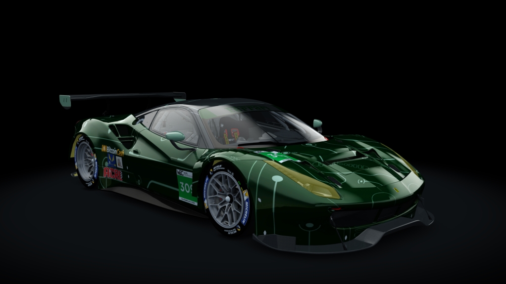 acrl_Ferrari 488 GTE, skin ACRL_S18_4_w00dchuck