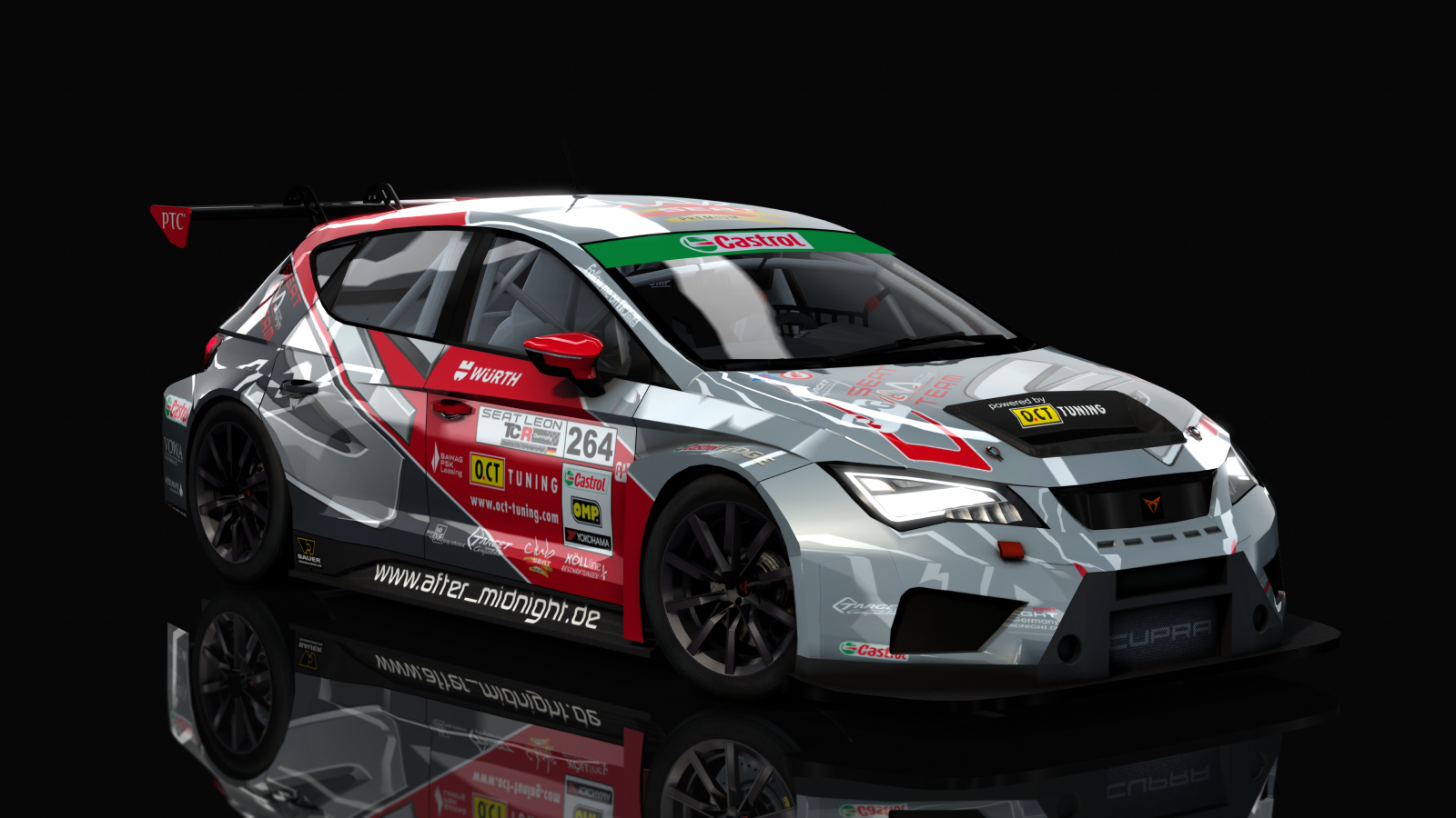 Seat Cupra TCR, skin after_midnight